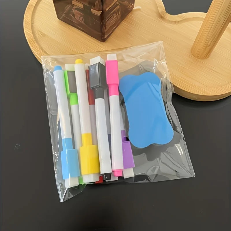 8-Pack Erasable Whiteboard Markers + Eraser | 8 Colors