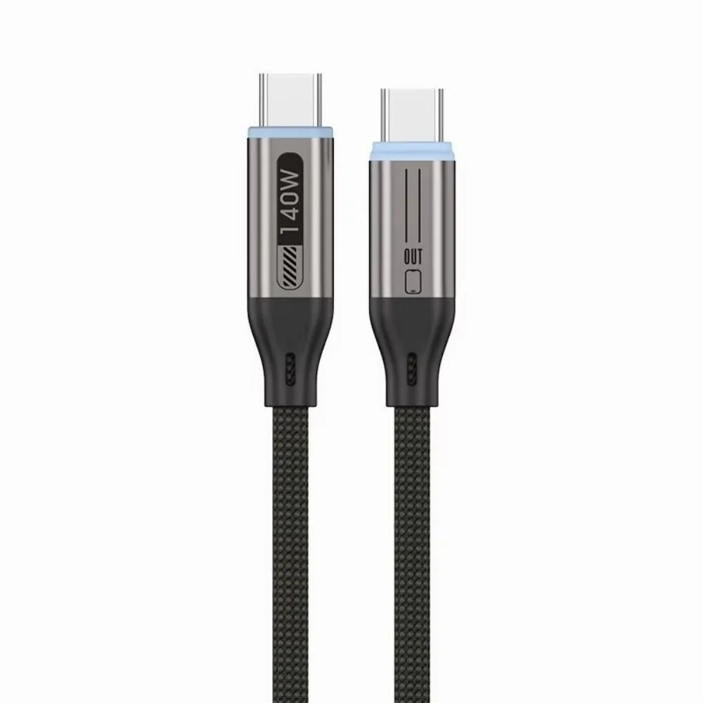 140W PD Type C Fast Charging Cable Nylon Braided 480Mbps Data Sync Cord Upgrade For iPhone Samsung Xiaomi Huawei Laptop Peaceful Pleasures Health and Wellness black 1.8m
