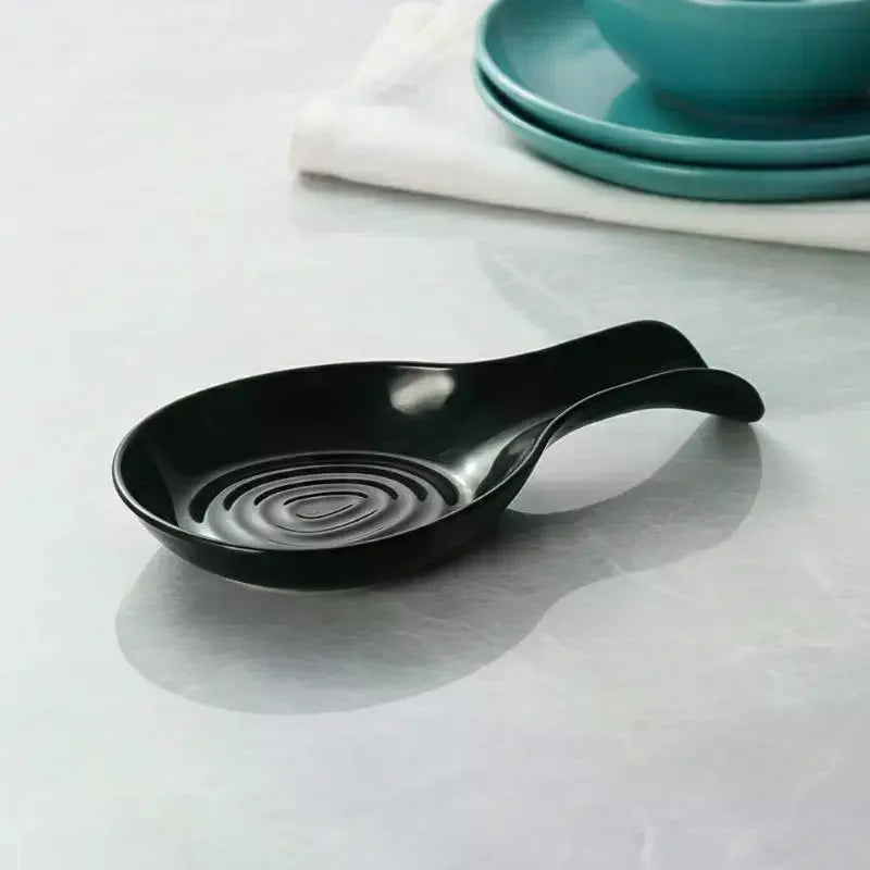 Spoon Rest Large Ceramic Spoon Holder Heat-Resistant Cooking Spoon Rest Coffee Spoon Holder Dishwasher Safe Ceramic Spoon Rest Peaceful Pleasures Health and Wellness