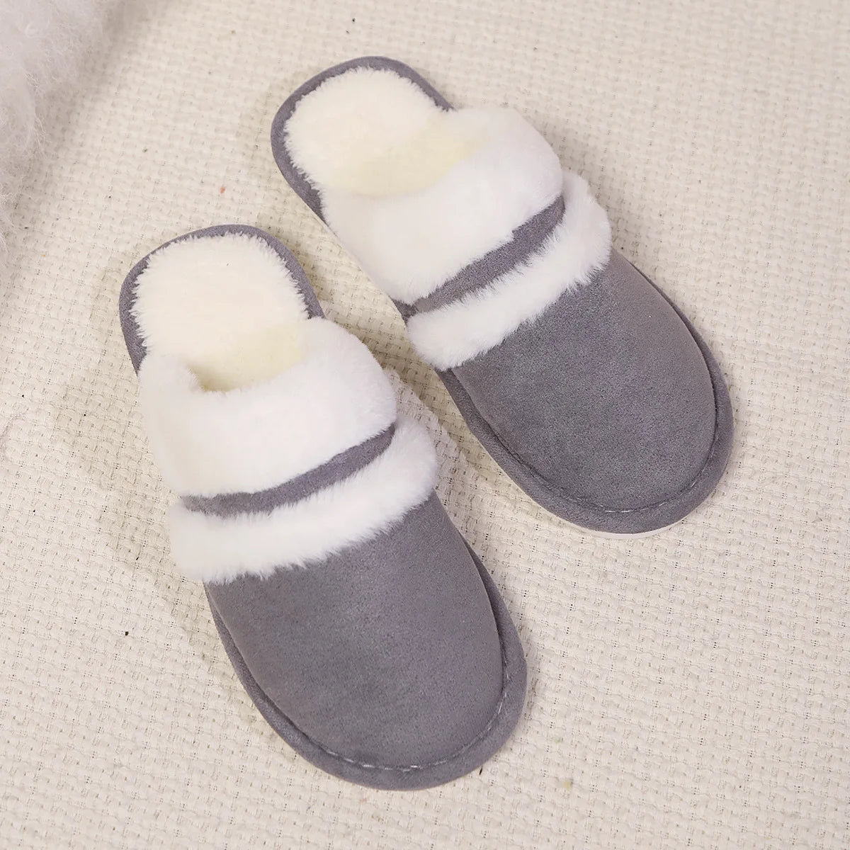 Women's Winter Plush Slippers – Warm Non-Slip Indoor Slides