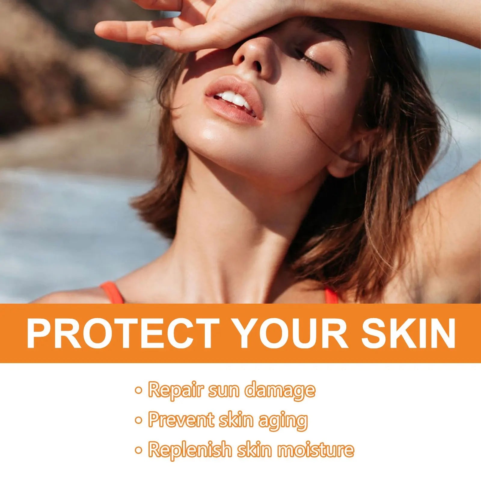 Sunscreen Lotion UV Protective Oil-Control Refreshing Skin Moisturizing Sun Isolate Makeup Hyaluronic Acid Concealer Sun Cream Peaceful Pleasures Health and Wellness