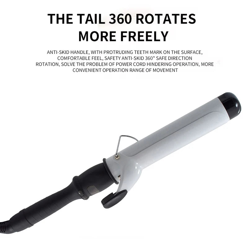 Wholesale Price Women's Fashion Electric Curly Hair Dryer Curler Brush for Curly Hair Waver with LCD Display Hair Curler Peaceful Pleasures Health and Wellness
