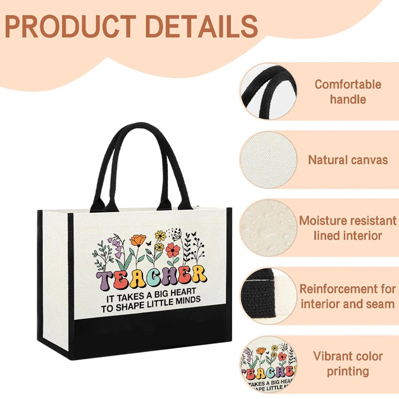 Teacher Appreciation Tote Bag – Thank You Gift for Women Teacher Gift Tote Bag Peaceful Pleasures Health and Wellness