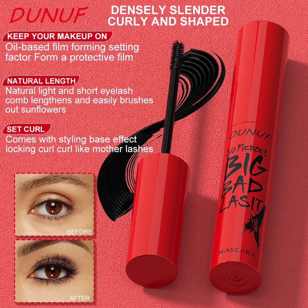 DUNUF Waterproof Mascara – Long-Lasting, Curl & No Smudge