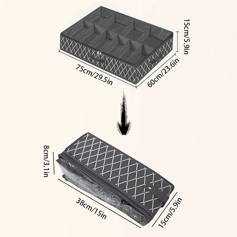 Shoe organizer, foldable, compartmentalized storage, dustproof and moisture-proof, better placement of anti-seasonal shoes Peaceful Pleasures Health and Wellness