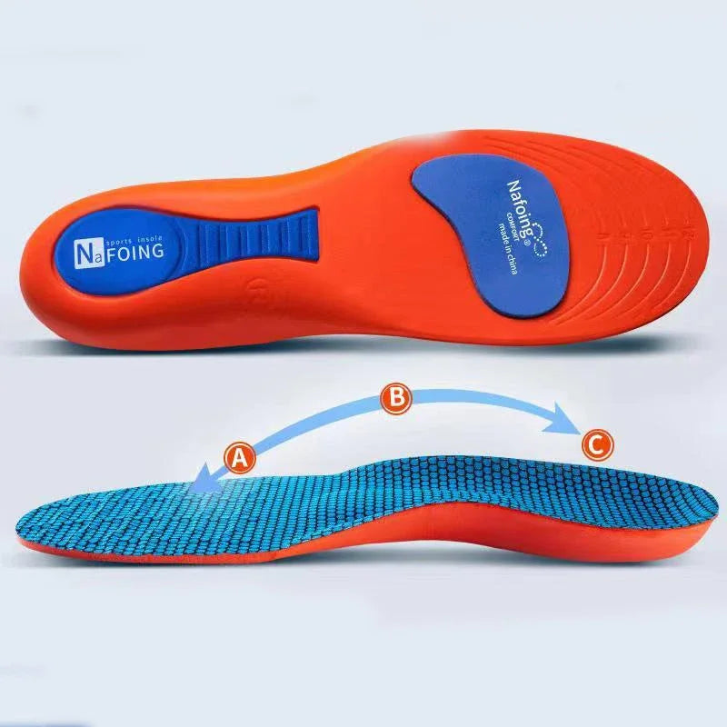 Men's and Women's Training Sports Insoles Shock-absorbing Sweat-absorbing Breathable and Soft-soled Insoles Peaceful Pleasures Health and Wellness orange 45-46
