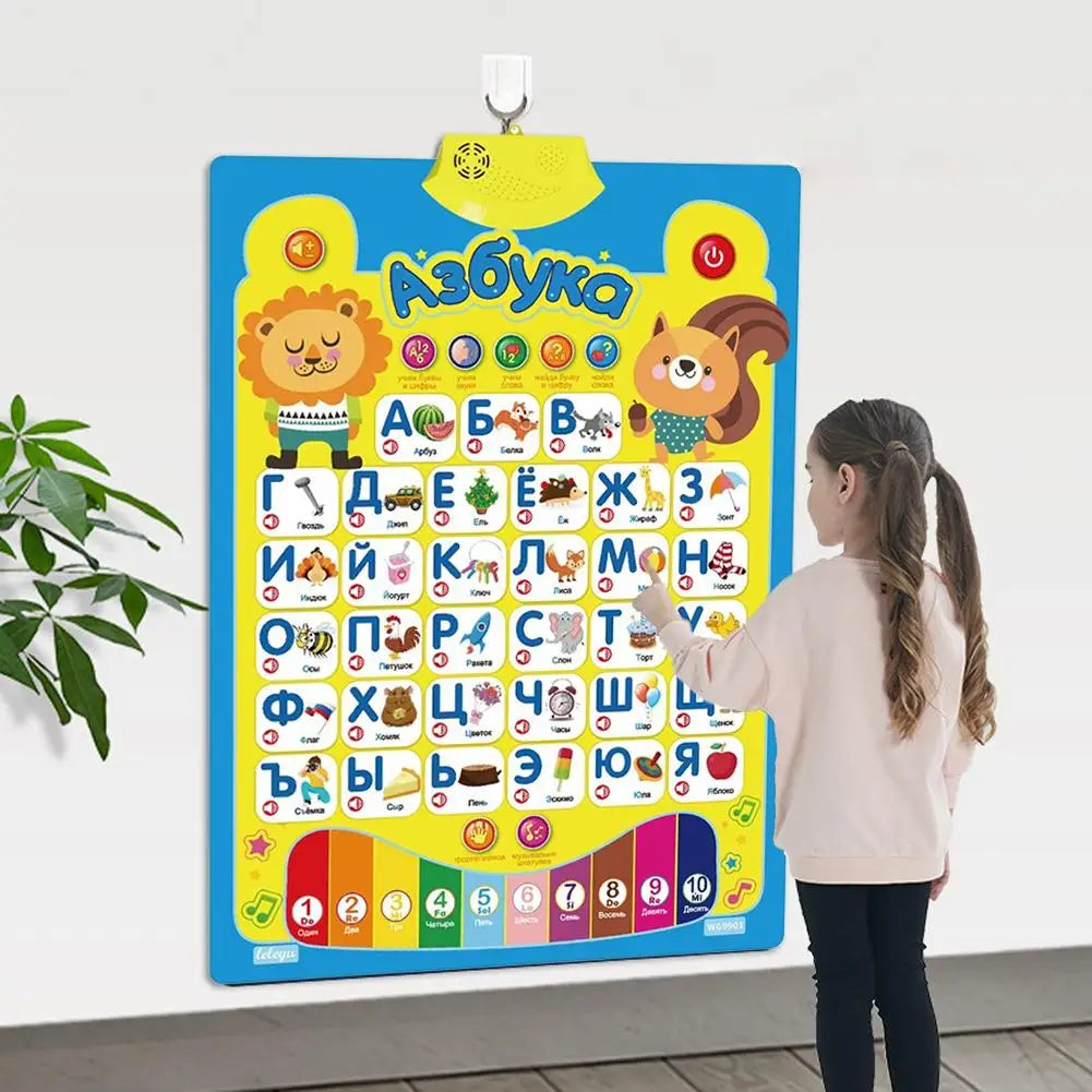 Interactive Alphabet Wall Chart for Kids Learning Peaceful Pleasures Health and Wellness