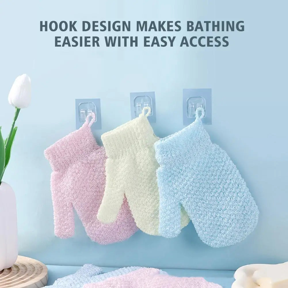 Single Piece Bath Towel Gloves Medium Sand Single Layer Double-Sided Massage Bath Towel Back Rub Bath Towel Exfoliate Dead Skin Peaceful Pleasures Health and Wellness
