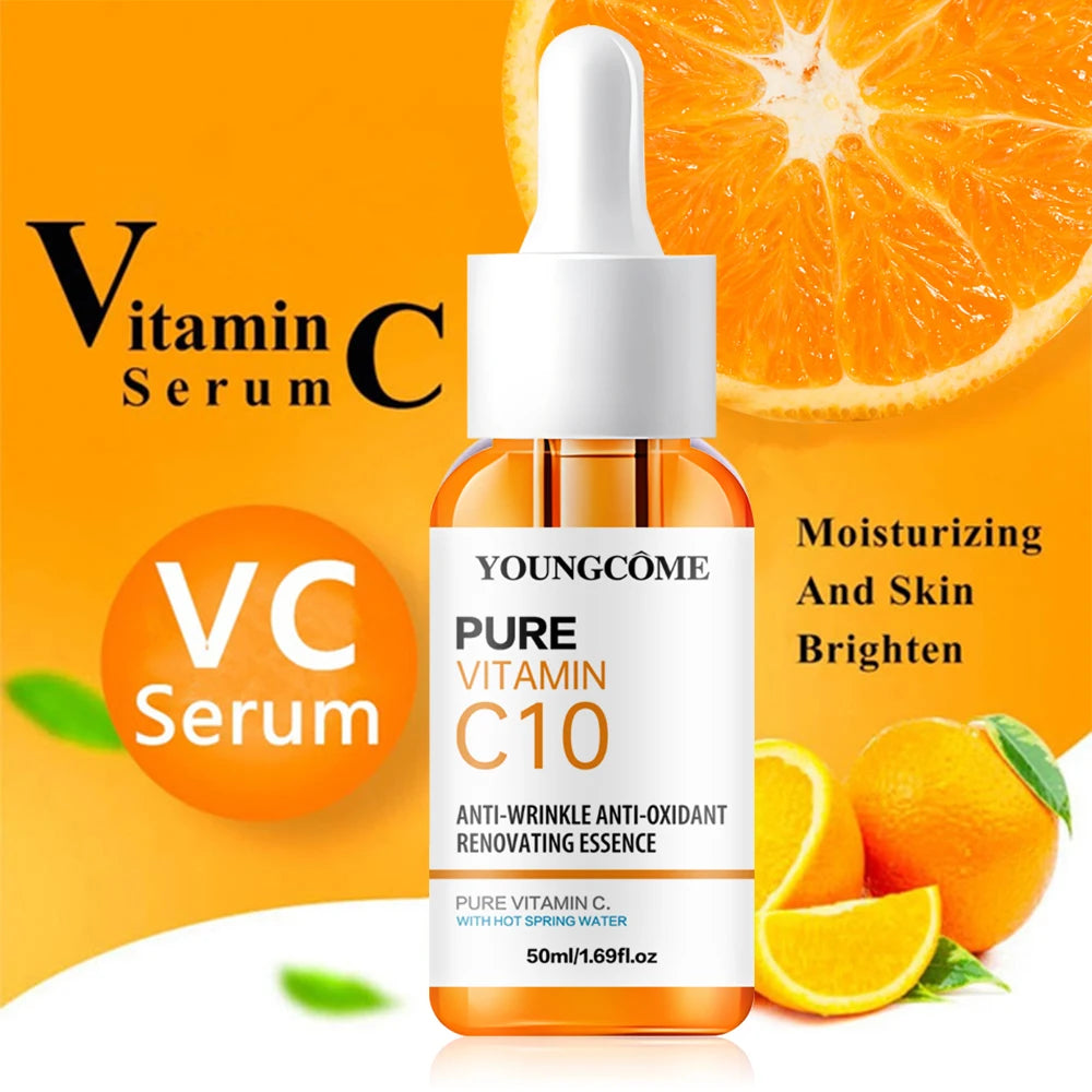 Vitamin C & Hyaluronic Acid Brightening Face Serum Peaceful Pleasures Health and Wellness