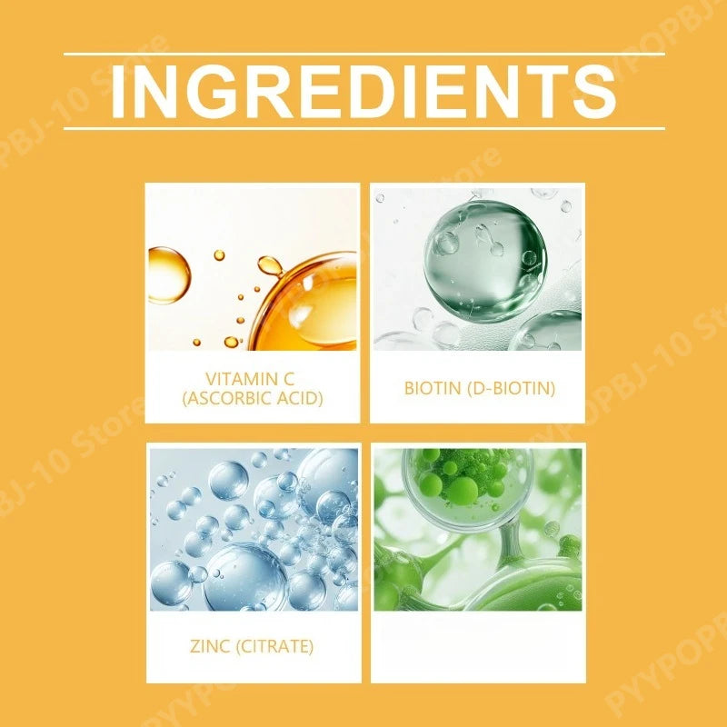 Hair Support Gummies – Biotin, Zinc, Collagen & Vitamin C | 60ct