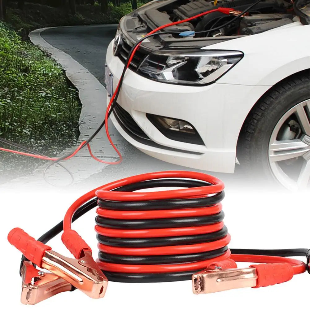 Car Battery Clip Battery Jump Cable 480G Alligator Clip Battery Cord Emergency Jump Starter Car With Firewire 500A Cable Clamps Peaceful Pleasures Health and Wellness