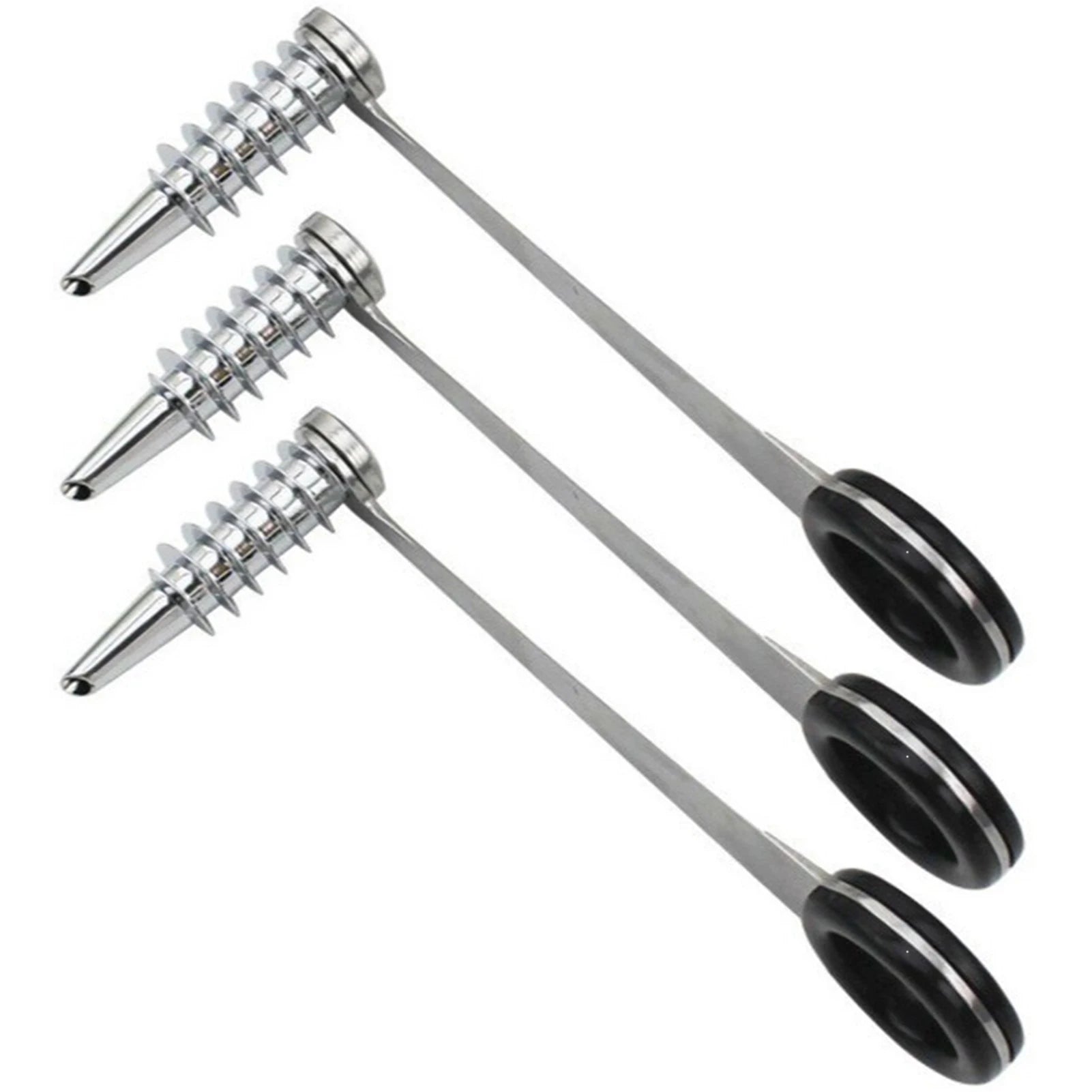 Stainless Steel Spiral Vegetable Cutter | Manual Slicer Tool Spiral Vegetable Cutter Peaceful Pleasures Health and Wellness 3pcs