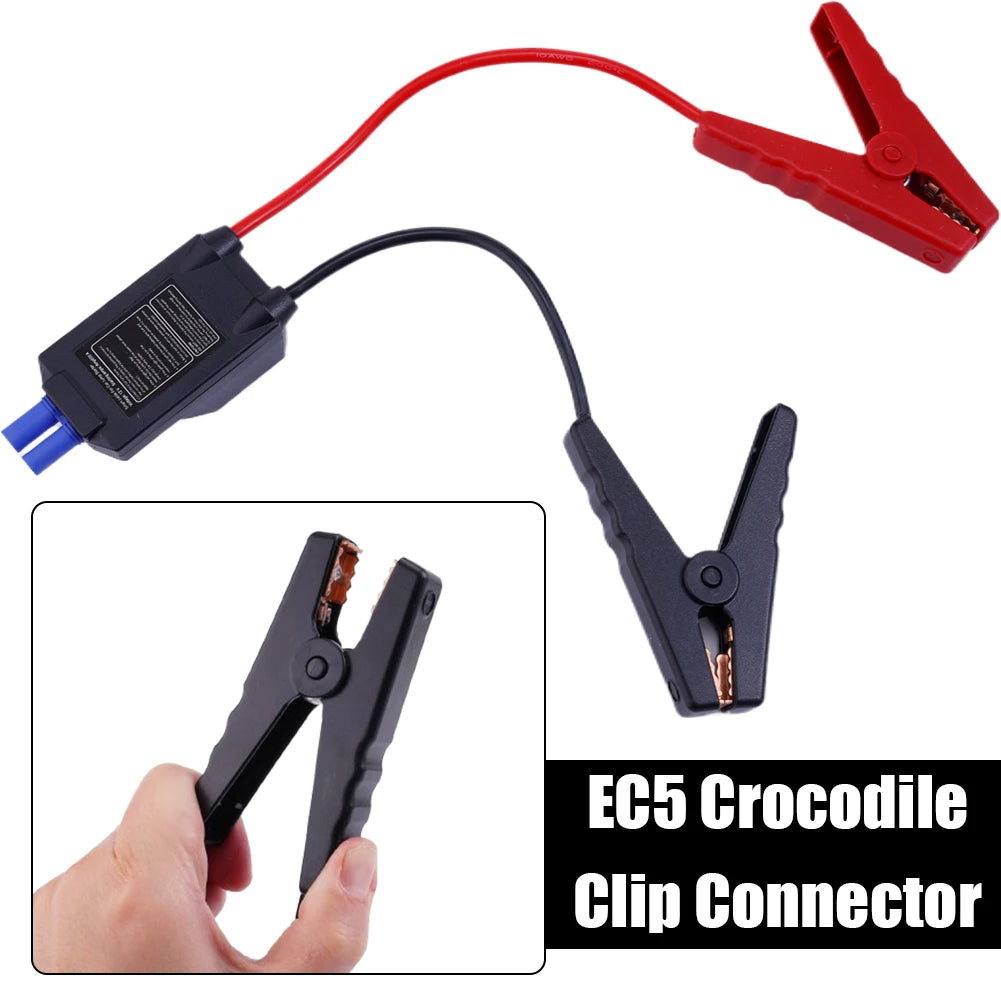 12V Jump Starter Alligator Clip For Car Trucks Emergency Battery Jump Cable Clamps With EC5 Plug Connector Car Accessories Peaceful Pleasures Health and Wellness