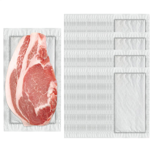 100PCS Food Safe Absorbent Pads, Hygienic Dri-Lock Sheets for Meat, Fish, Produce Packaging in Kitchen, Shop & Refrigerator Peaceful Pleasures Health and Wellness