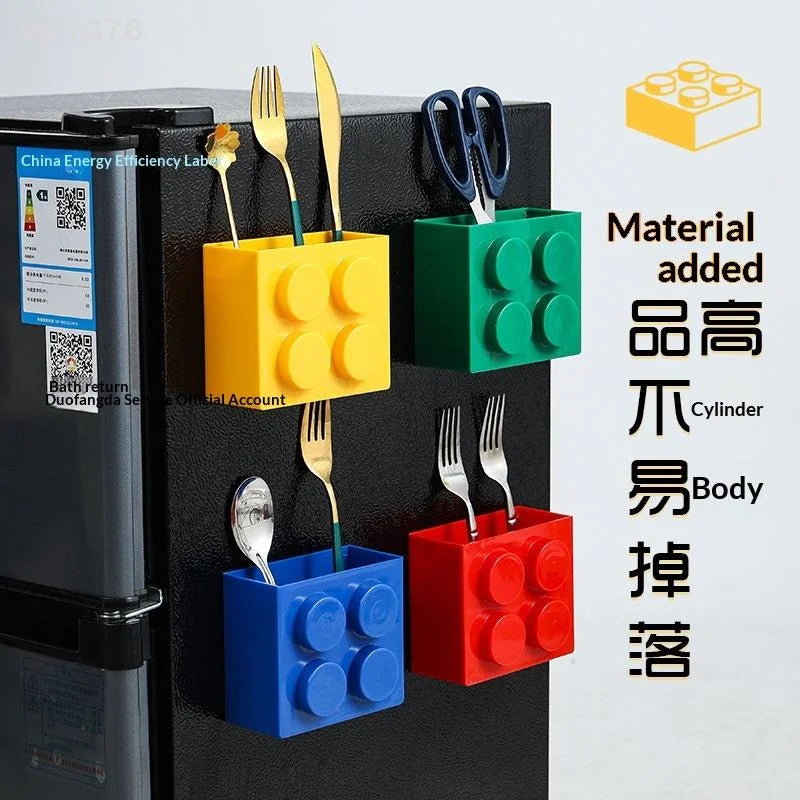 Magnetic Refrigerator Side Storage Rack | Kitchen Wrap Organizer