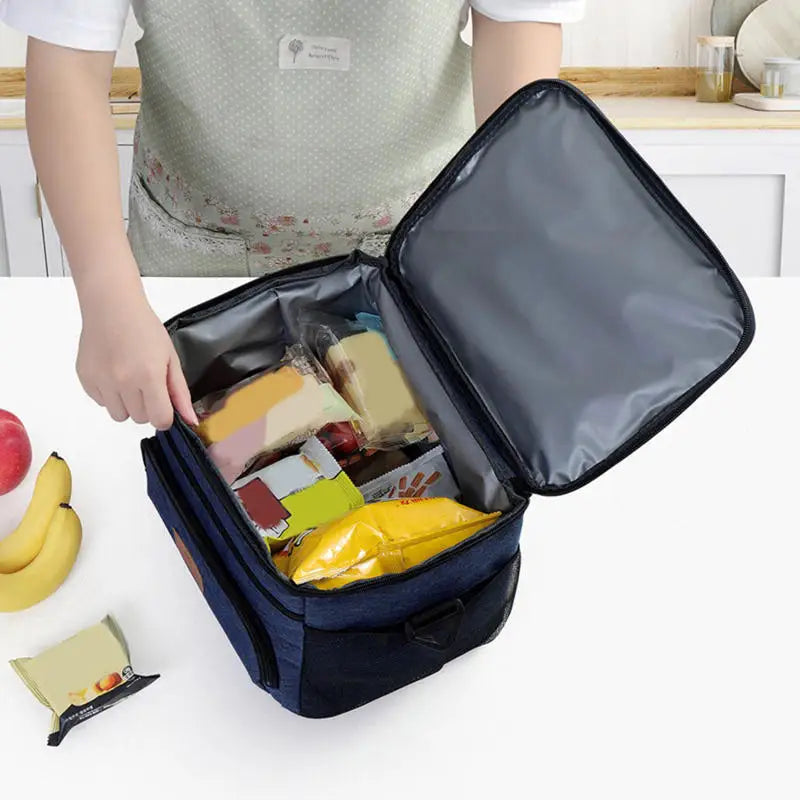 Insulated Picnic Bags Large Capacity Portable Outdoor Hand-held Ice Pack Locked Cold and Dirt Resistant Lunch Box Bag Peaceful Pleasures Health and Wellness