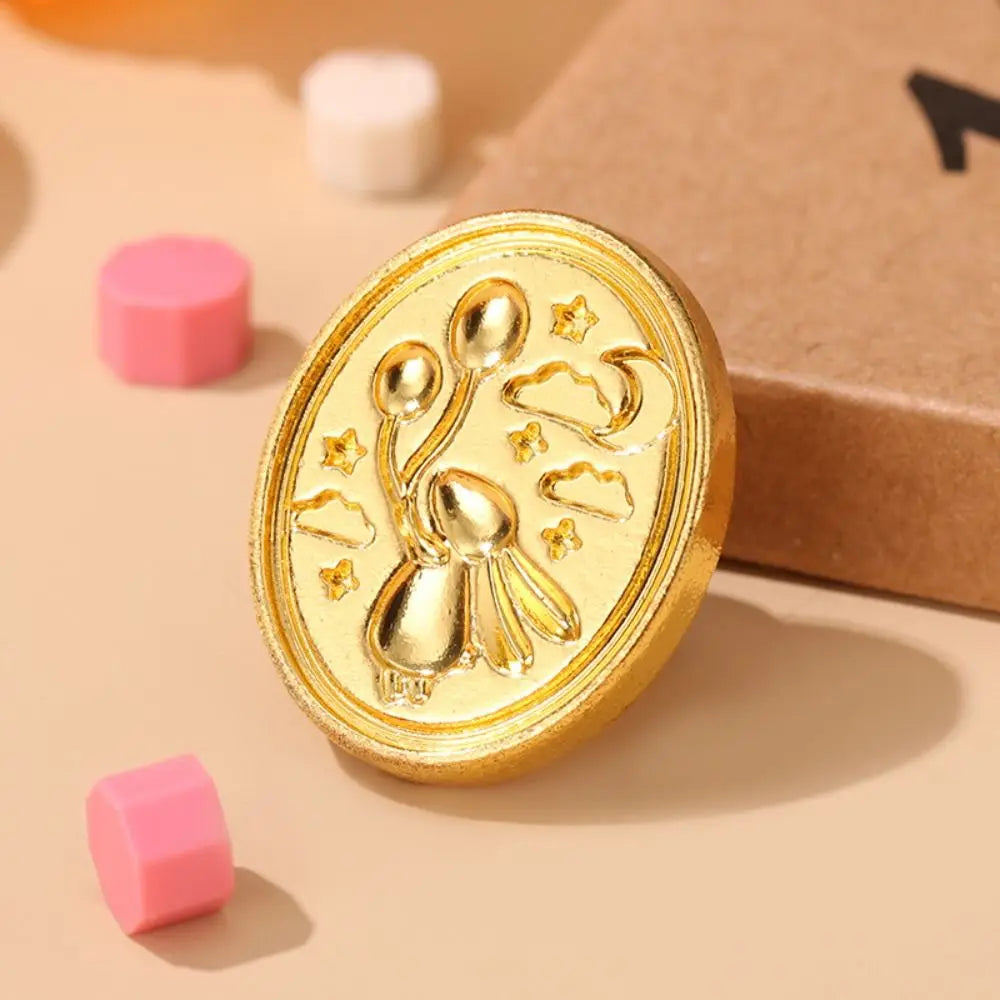 DIY Tool Rose Sealing Wax Seals Head European-style Flowers Retro Sealing Wax Stamp Head Snowflake Butterfly Peaceful Pleasures Health and Wellness style C