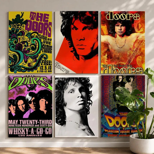 The Doors Band HD Self-Adhesive Waterproof Wall Poster Wall Art Poster Peaceful Pleasures Health and Wellness