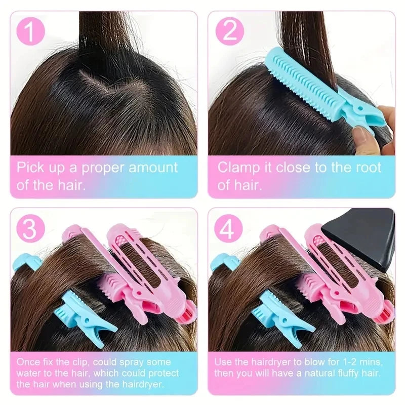 8 PCS Hair Root Fluffy Clip Bangs Curling Clip Styling Clip Hair Bar Seamless Hair Styling Fluffy Styling Clip Peaceful Pleasures Health and Wellness