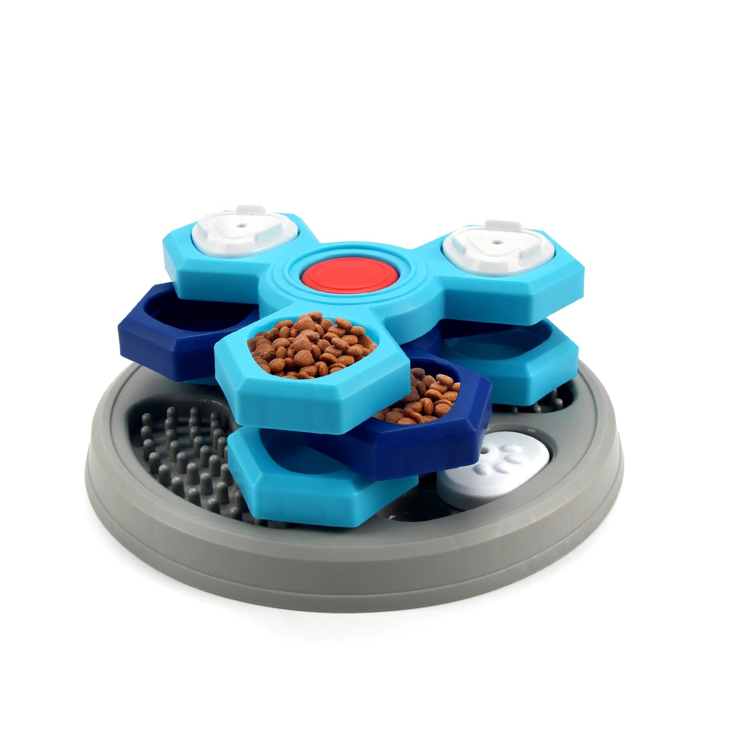 2-Layers Dog Puzzle Toys Slow Feeder Food Dispenser Interactive