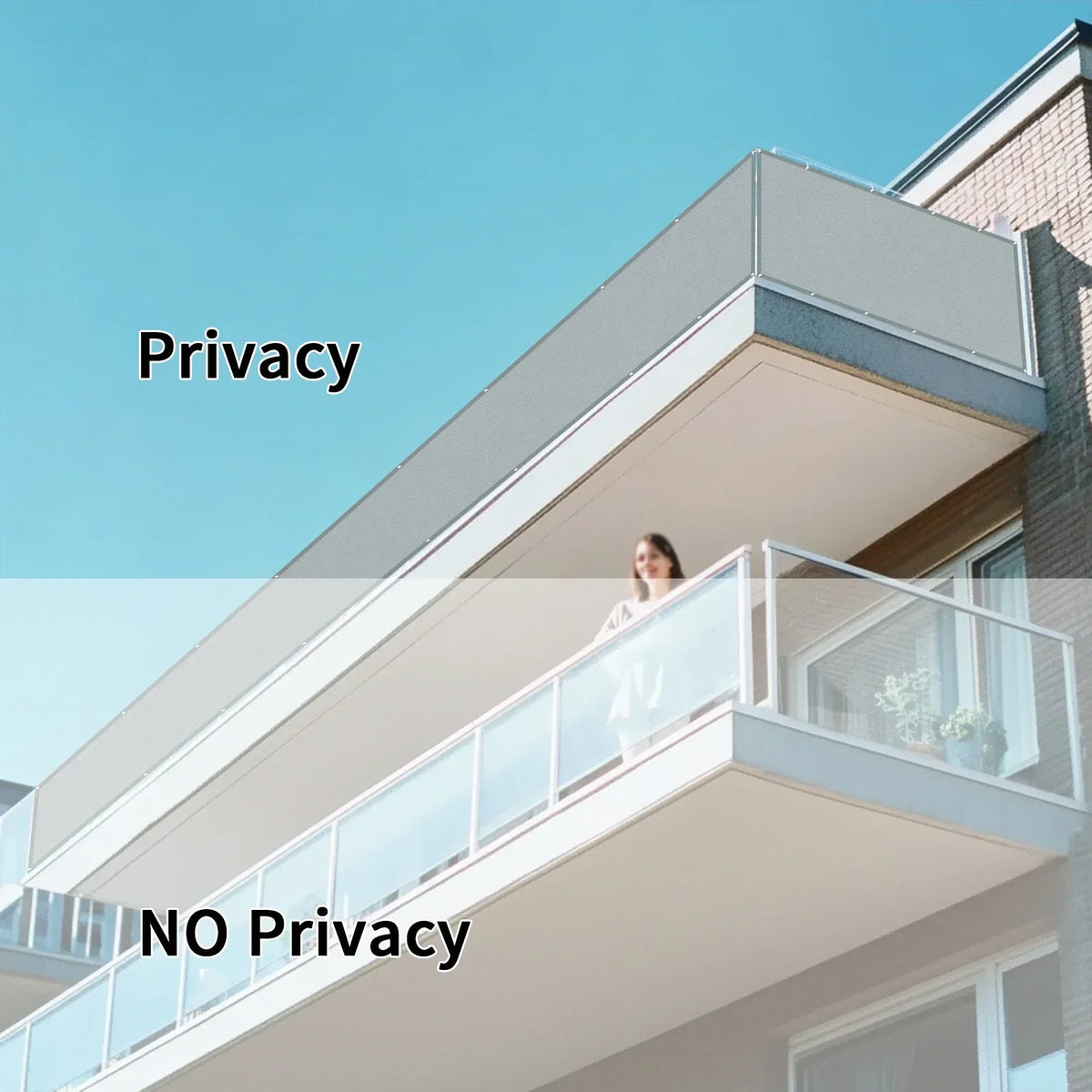 Balcony Privacy Shade Cloth Waterproof Fence Sunshade Netting 95% UV Protection for Garden Shelter Deck Porch Railing Pool Decor Peaceful Pleasures Health and Wellness