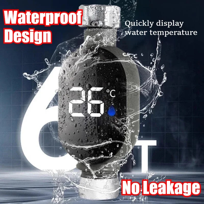 Digital LED Shower Thermometer | Tri-Color Water Temp Display