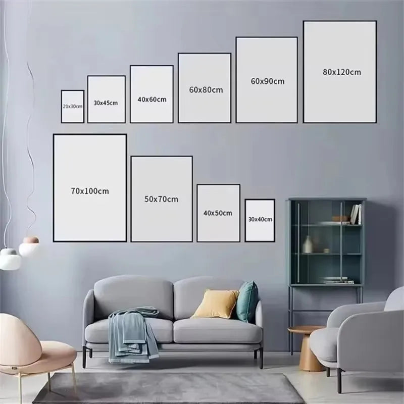 Chic Unframed Canvas Art Print | Modern Wall Decor Gift