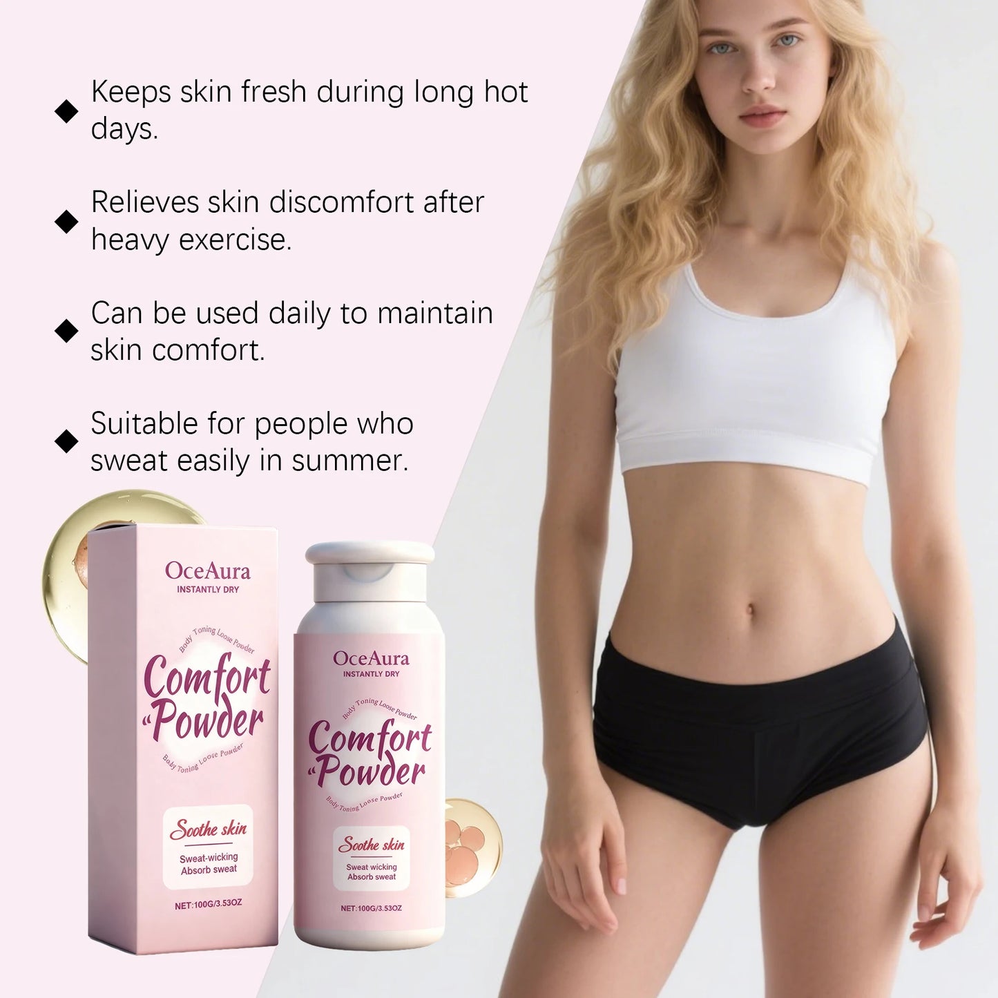 Talc-Free Body Powder – Anti-Chafe, Sweat Absorbing | Unisex Peaceful Pleasures Health and Wellness