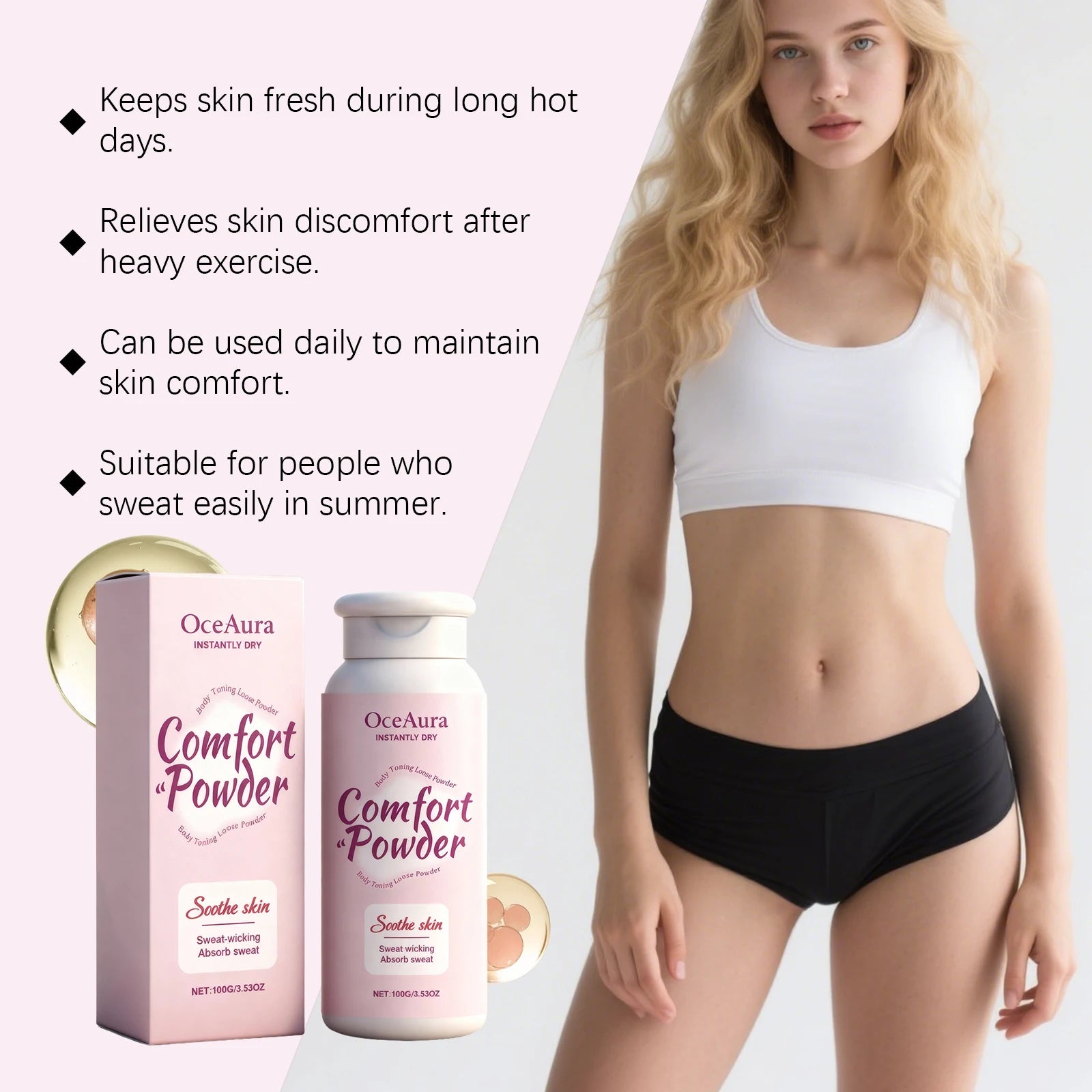 Talc-Free Body Powder – Anti-Chafe, Sweat Absorbing | Unisex Peaceful Pleasures Health and Wellness