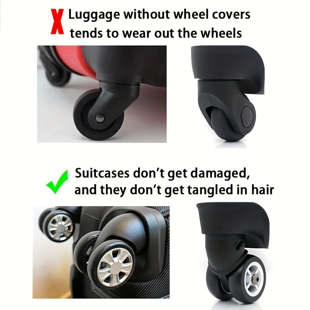 Upgraded Thickened Luggage Wheel Protection Repair Trailer Mute
