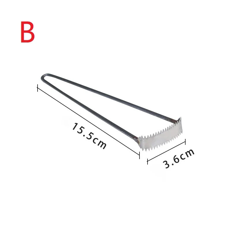 Pottery Fork Trimming Knife – Serrated Ceramic Scraper Tool