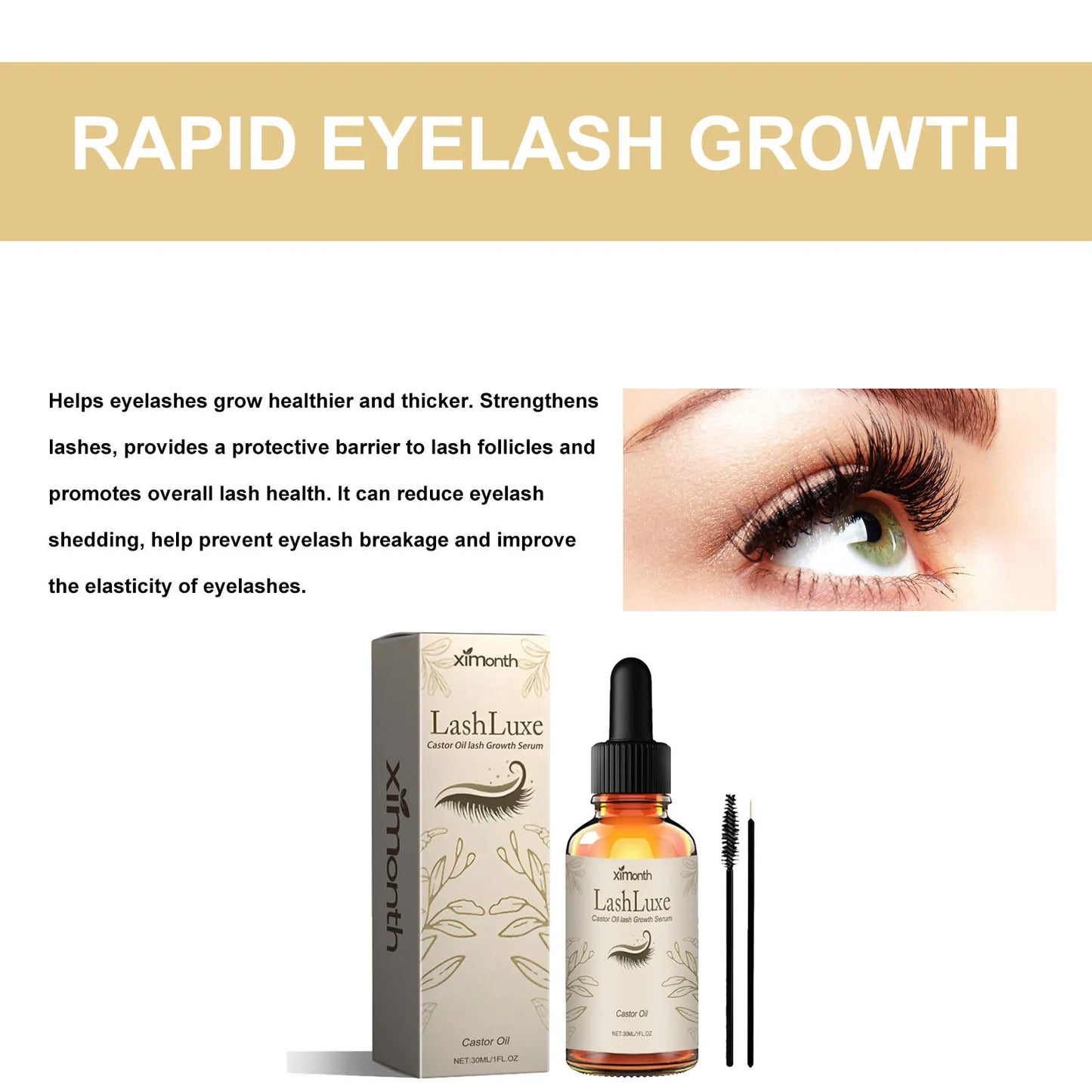 Ximonth Eyelash Growth Serum – Fuller, Longer, Thicker Lashes