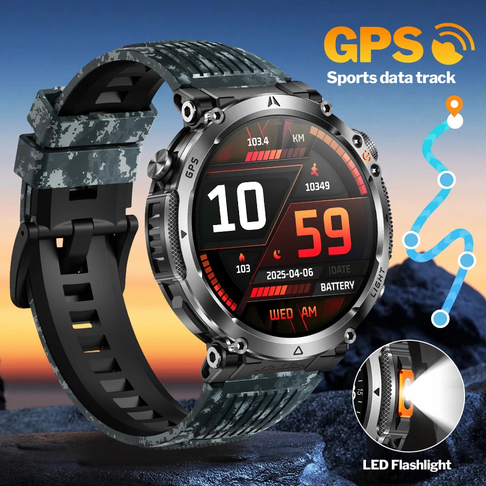 Wonlex GPS Smart Watch AMOLED Bluetooth Call Heart Rate 100+ Sports