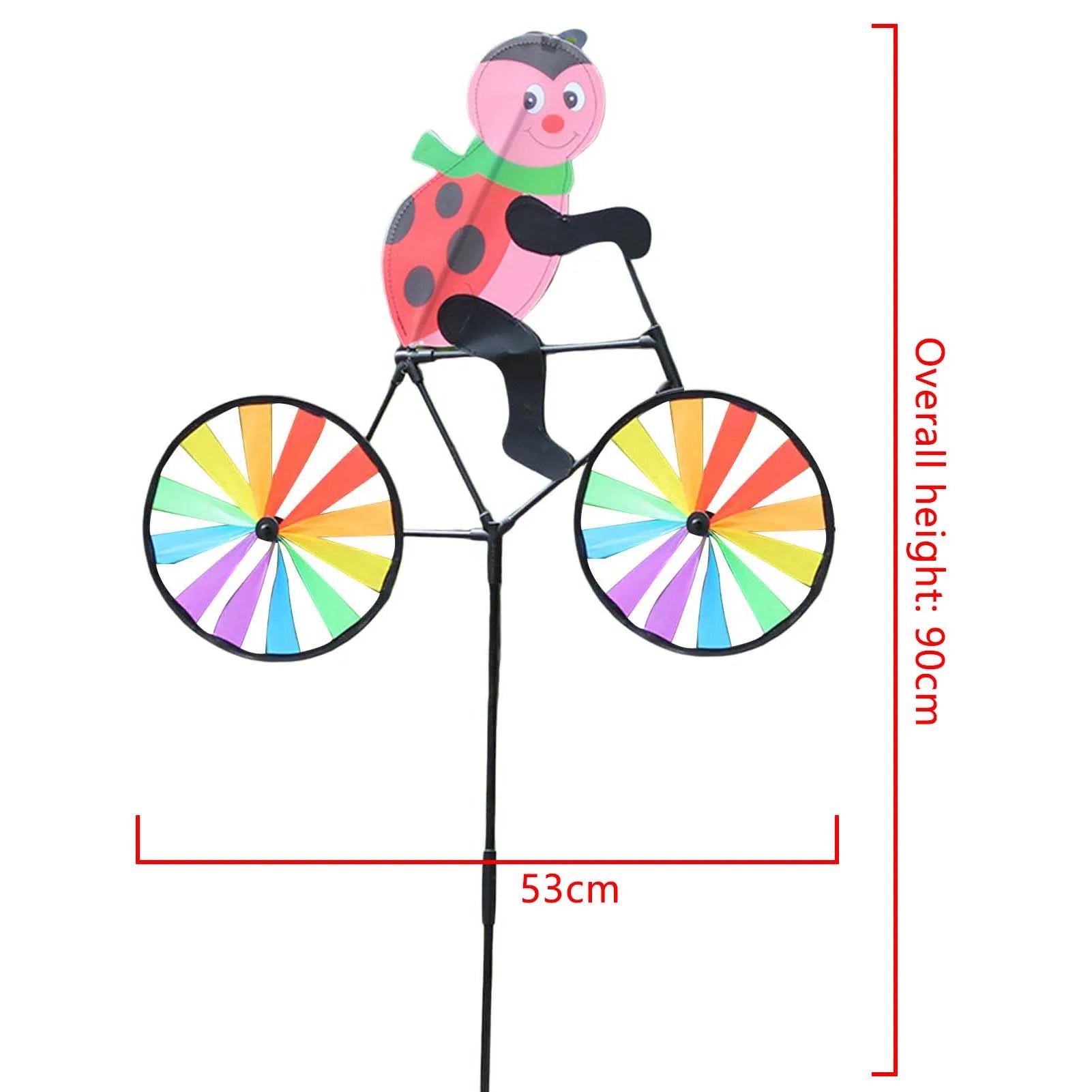 Cute 3D Animal on Bike Windmill Garden Lawn Yard Decor Wind Spinner for Holiday Garden Decoration Peaceful Pleasures Health and Wellness