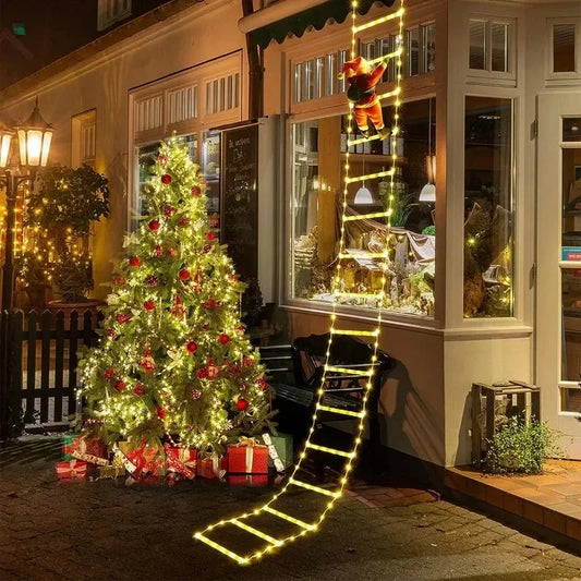 3M Santa Claus Climbing Ladder USB Warm Light Christmas Décor Christmas LED Decoration Peaceful Pleasures Health and Wellness
