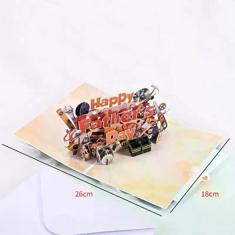 Father's Day 3D Pop-Up Toolbox Card | Gift for Dad