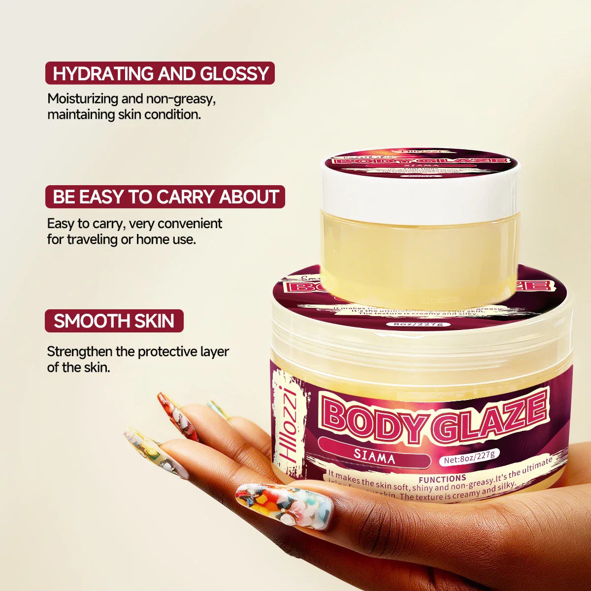 Body Glaze Moisturizing Cream – Brightening & Skin Repair 8oz