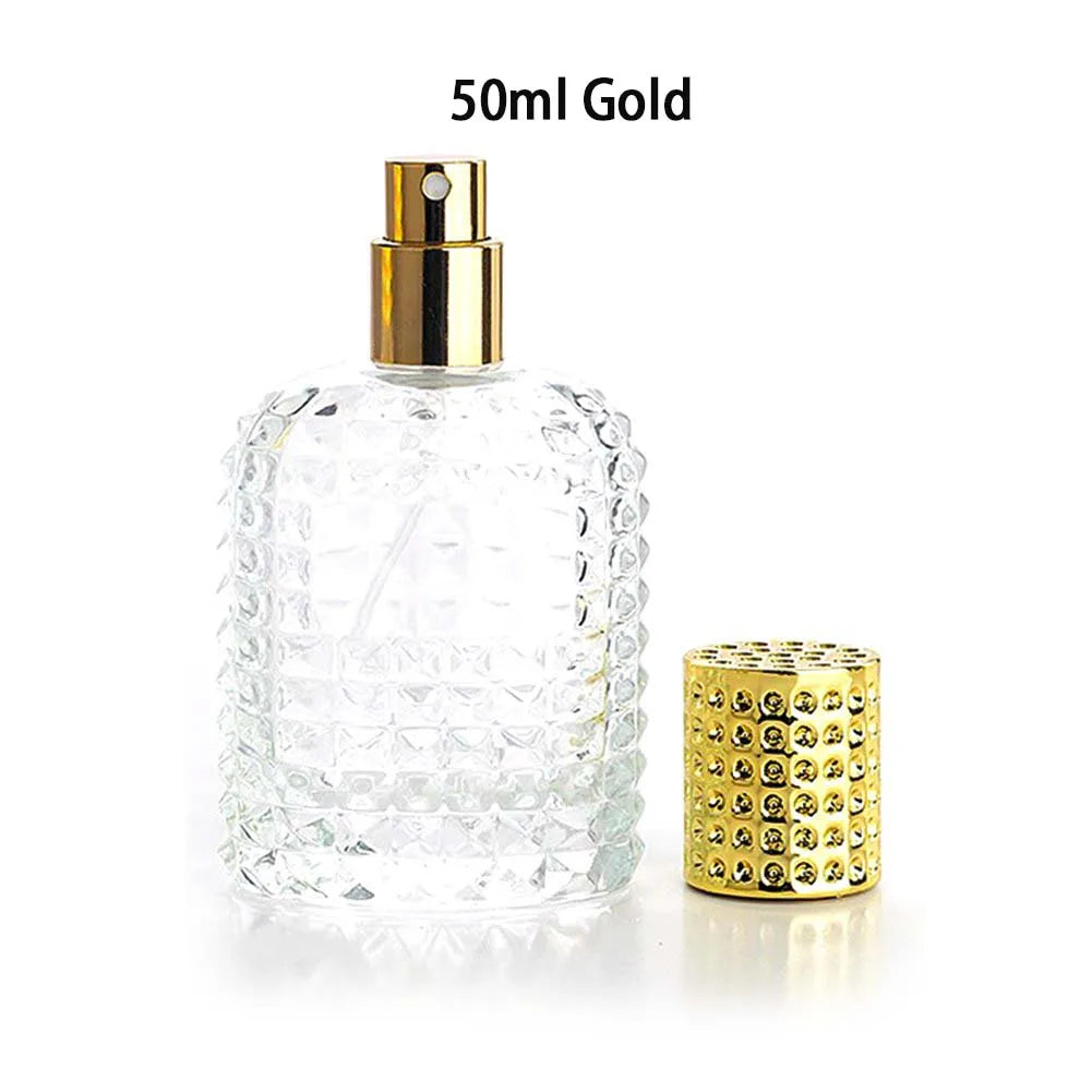 2026 Flash Sale! 30/50ML Travel Perfume Atomizer 1/3Pcs Pineapple Shape Dispenser Refillable Transparent Spray Bottles Peaceful Pleasures Health and Wellness Glass 109-Gold-50ml