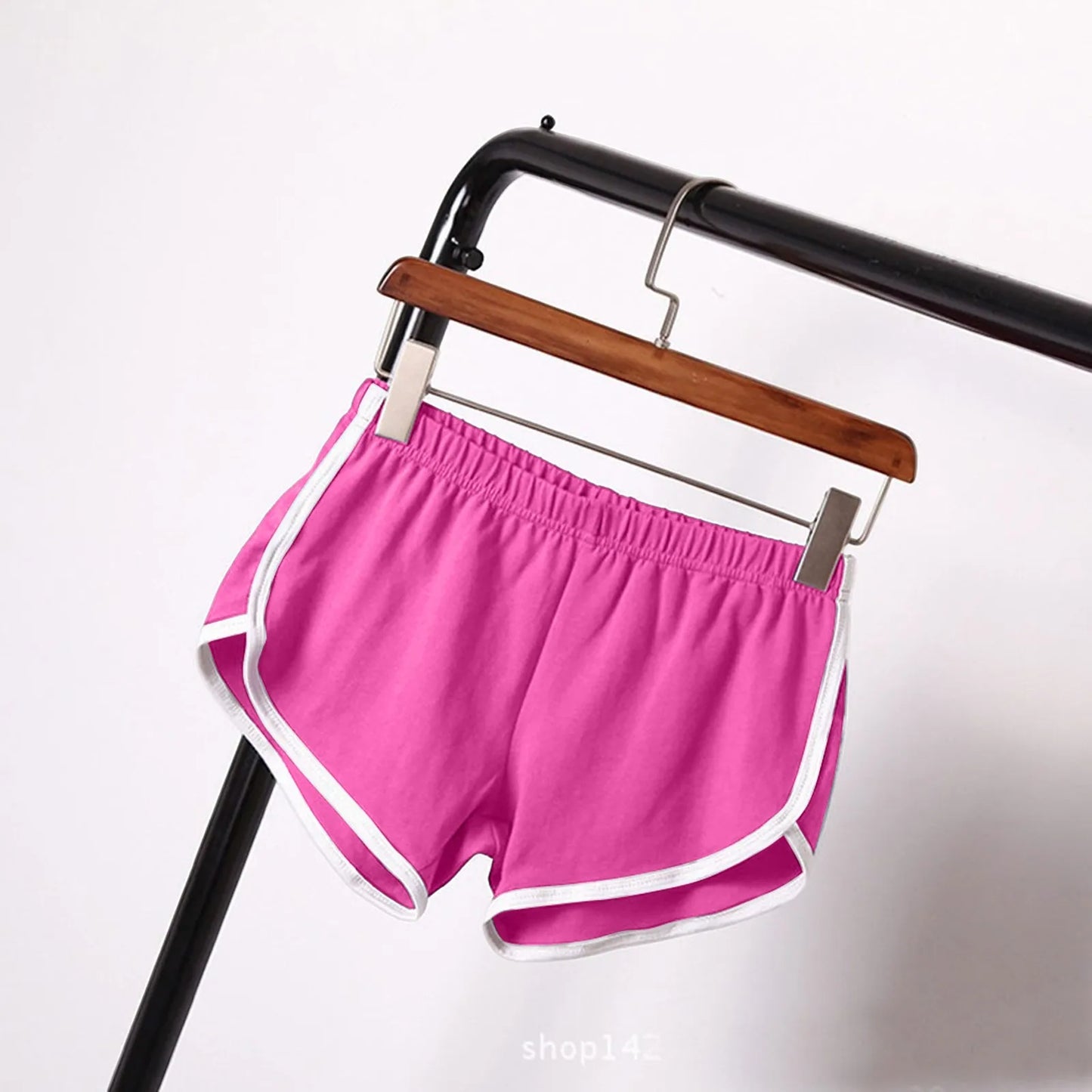 Sports Shorts Women Summer New Candy Color Anti Emptied Skinny Shorts Casual Lady Elastic Waist Beach Correndo Short Pants Peaceful Pleasures Health and Wellness