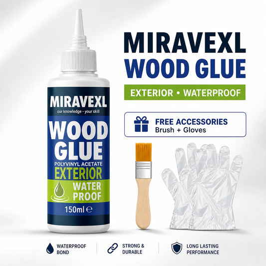 Fast Dry Wood Glue Strong Adhesive Heavy Duty Woodworking Furniture Repair DIY Crafts with Free Brush and Disposable Gloves Peaceful Pleasures Health and Wellness Default Title
