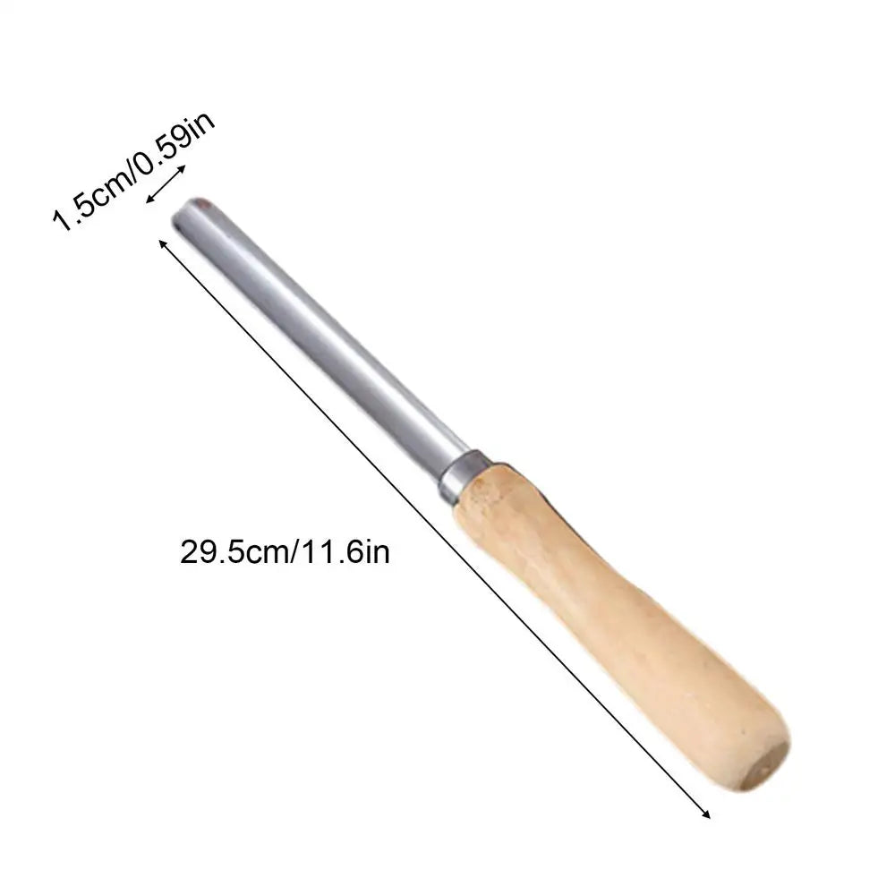 Stainless Steel Apple Corer with Wooden Handle Vegetable Fruit Corer Pear Pitter Anti-Slip Kitchen Corer for Fruit Slicing Peaceful Pleasures Health and Wellness Ice Grey CN