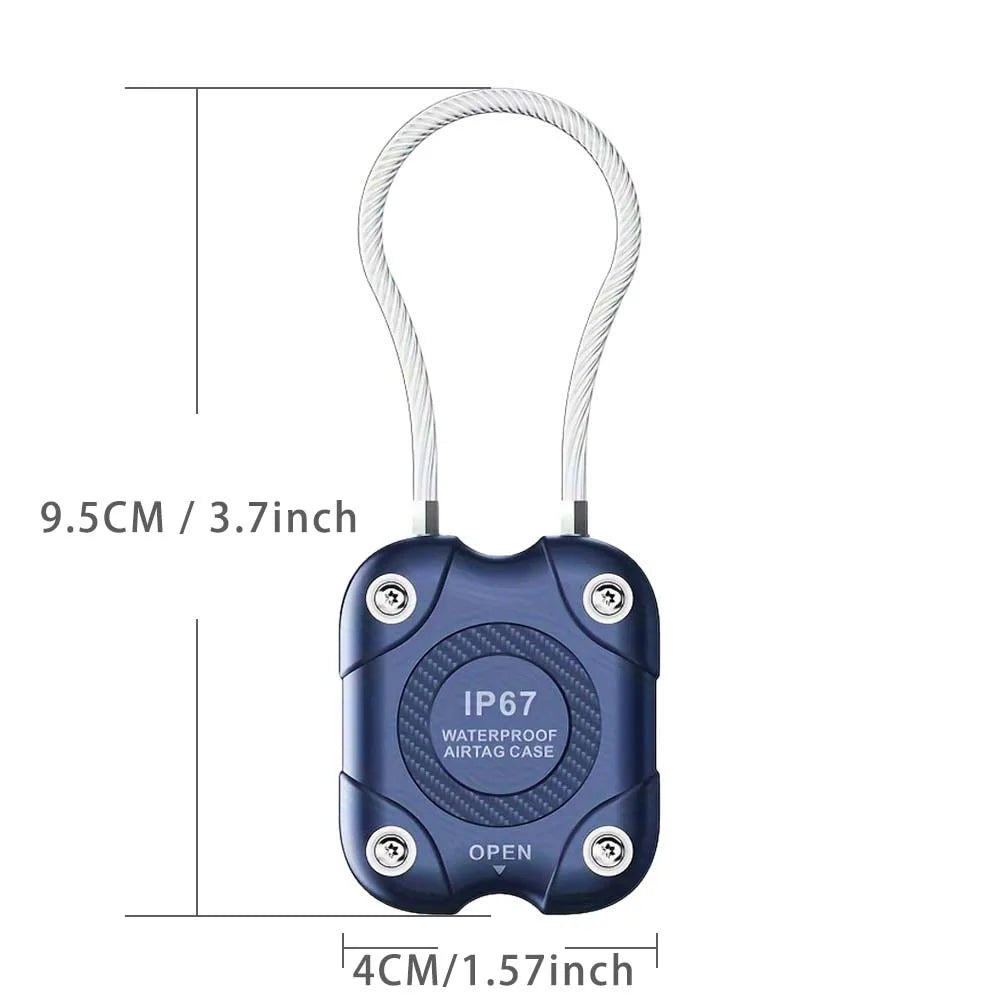 Airtag Holder with Wire Cable-Secure Lock Airtag Keychain-360°Hard Protective Air Tag Case Holder for Apple AirTag for Key Chain Peaceful Pleasures Health and Wellness