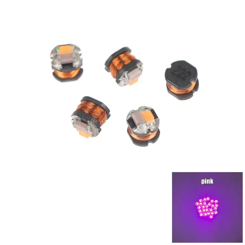 TYPE-C 5V Inductive Wireless Power Transmitter With LED Receiver Coil For DIY Model Small Home Lighting Solutions Peaceful Pleasures Health and Wellness Pink 5Pcs