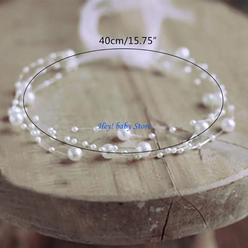 Baby Pearl Headband | Newborn Photoshoot Hair Tieback
