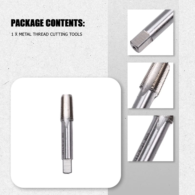 Y51A-1/8INCH- 27 NPT Taper Pipe Tap 1/8 - 27 TPI Fits For Repair Work Maintenance Peaceful Pleasures Health and Wellness
