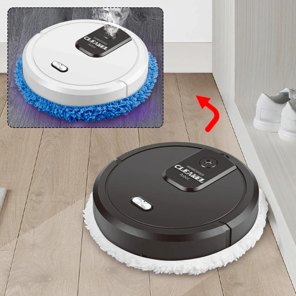 3-in-1 Robot Mop & Floor Sweeper with Auto Spray | USB Charge