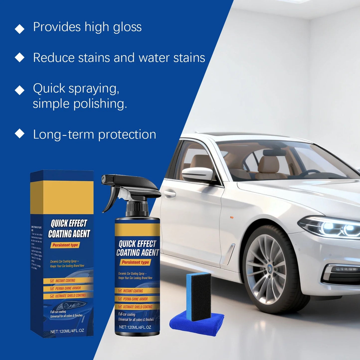 Ceramic Nano Coating Spray – Car Paint Gloss & Protection 120ml