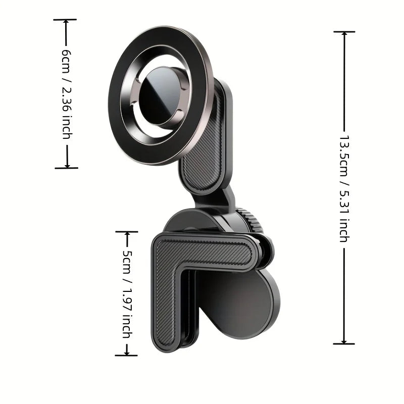 360° Magnetic Car Phone Mount – Universal MagSafe Holder