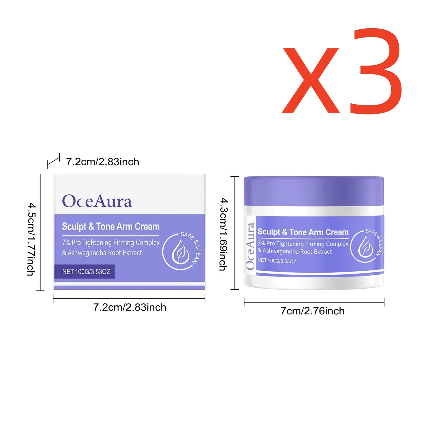 OceAura Arm Firming Cream – Tighten, Tone & Sculpt Arms