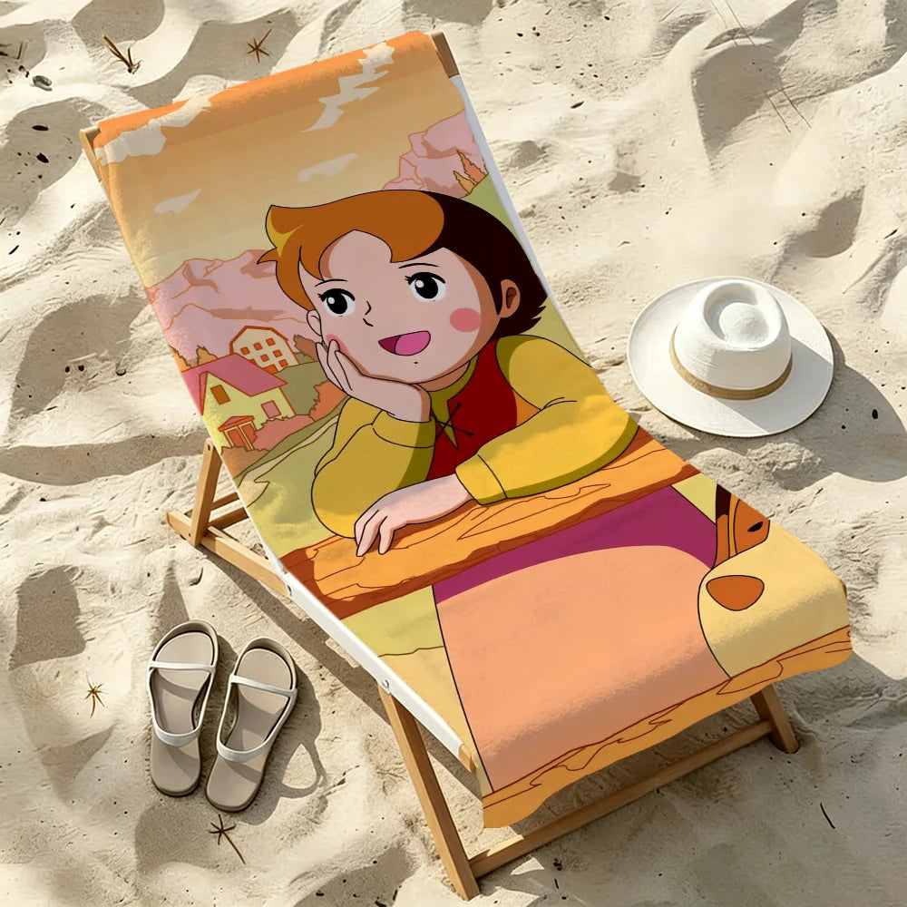 Anime Heidi Cute Quick-Dry Beach Towel | Soft Pool & Travel Quick-Dry Beach Towel Peaceful Pleasures Health and Wellness